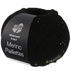 Lana Grossa MEILENWEIT 100g Merino Paillettes | 2310-Schwarz