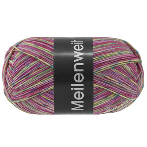 Lana Grossa MEILENWEIT 100g Neve | 4433-Pistazie/Türkis/Rotviolett/Flieder