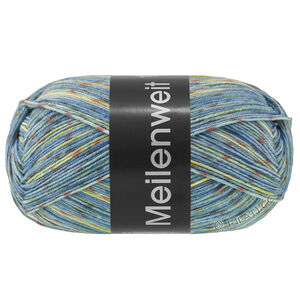 Lana Grossa MEILENWEIT 100g Neve | 4435-Limette/Minttürkis/Rotbraun/Hellblau/Blau