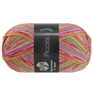 Lana Grossa MEILENWEIT 100g Piccata | 4806-Bordeaux/Pink/Türkis/Hellblau/Maigrün/Orange/Ecru