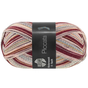 Lana Grossa MEILENWEIT 100g Piccata | 4809-Flieder/Burgund/Dunkelgrau/Rosa/Ecru/Sandgelb/Mint