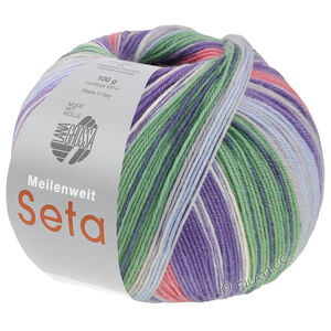 Lana Grossa MEILENWEIT 100g Seta Hokkaido | 3585-Erika/Hellgrau/Blauviolett/Hellblau/Jade/Dunkelgrau/Weiß