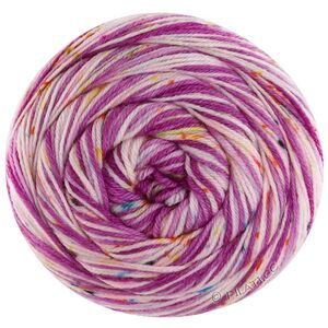 Lana Grossa MEILENWEIT 100g SPOTS | 7042-Lila/Orchidee/Ecru/Türkis/Petrol/Gelb