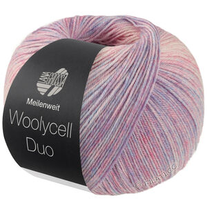 Lana Grossa MEILENWEIT 100g Woolycell Duo | 6003-Blaulila/Rosa/Creme