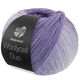 Lana Grossa MEILENWEIT 100g Woolycell Duo | 6004-Rotviolett/Grauviolett/Jeans