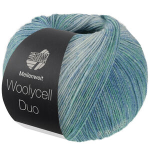 Lana Grossa MEILENWEIT 100g Woolycell Duo | 6006-Türkisblau/Türkisgrün/Helltürkis