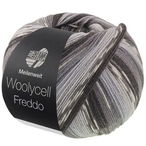 Lana Grossa MEILENWEIT 100g Woolycell Freddo | 6045-Hellgrau/Steingrau/Mausgrau/Dunkelgrau/Anthrazit/Silbergrau