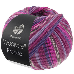 Lana Grossa MEILENWEIT 100g Woolycell Freddo | 6047-Rotviolett/Lavendel/Dunkelviolett/Fuchsia/Dunkelgrau/Rosa