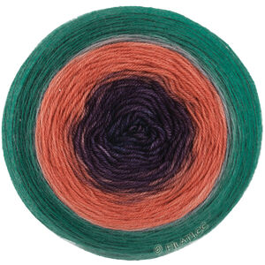 Lana Grossa MERINO LACE AQUARELL | 09-Dunkelbraun/Terrakotta/Dunkelpetrol