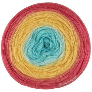 Lana Grossa MERINO LACE AQUARELL | 15-Lachsrot/Lachsorange/Gelb/Türkis