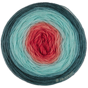 Lana Grossa MERINO LACE AQUARELL | 16-Lachsorange/Türkis/Grau/Petrol