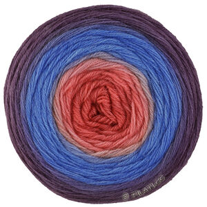 Lana Grossa MERINO LACE AQUARELL | 17-Dunkelgrauviolett/Azurblau/Lachsrot