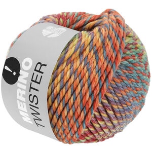 Lana Grossa MERINO TWISTER | 08-Gelb/Lachs/Petrol/Rotlila/Maisgelb/Blaulila