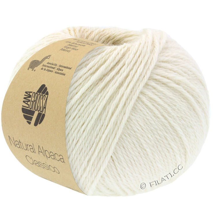 Lana Grossa NATURAL ALPACA Classico | 101-Rohweiß