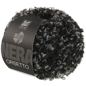 Lana Grossa ORSETTO Moulinè (Nera) | 106-Schwarz/Grau