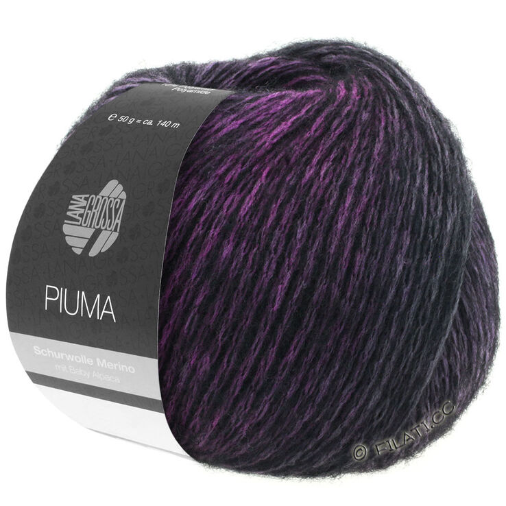 Lana Grossa PIUMA | 01-Lila/Pastellrosa/Schwarz