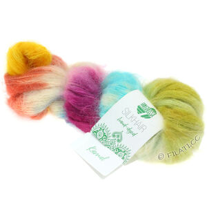 Lana Grossa SILKHAIR Hand-dyed | 609-Ecru/Hellgrau/Hellblau/Gelb/Terrakotta/Rotviolett/Dunkelgrau