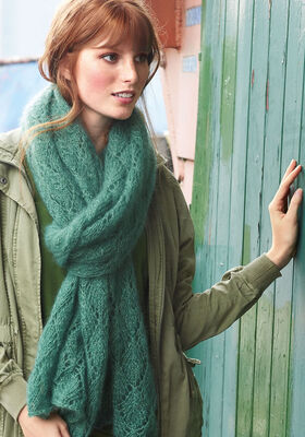 ZARTE LOCHMUSTER-STOLA Silkhair von Lana Grossa