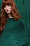 Lana Grossa PONCHO MIT LOCHBORDÜRE Cool Wool Alpaca