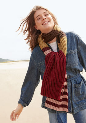 GERIPPTER RINGELSCHAL Cool Wool Big von Lana Grossa