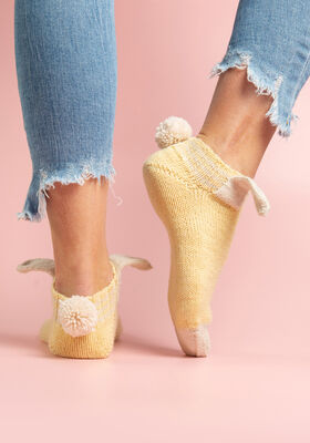 HASENSOCKEN MIT OHREN Meilenweit 100g Seta Uni von Lana Grossa