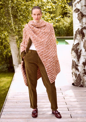 CAPE IM RIPPENMUSTER Brigitte No. 2 & Brigitte No. 3  von Lana Grossa