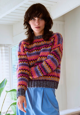 JACQUARD-PULLOVER Brigitte No. 2 & Brigitte No. 5 von Lana Grossa