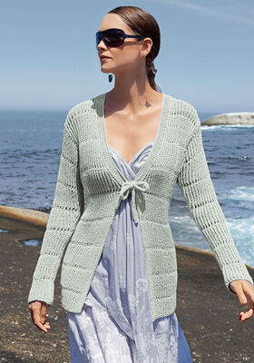 JACKE IM HALBPATENT - LOCHMUSTER Elastico von Lana Grossa