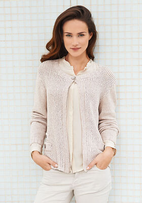 BEIGEFARBENE JACKE Linarte von Lana Grossa