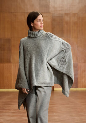 PONCHO Cool Merino Big & Glamour von Lana Grossa