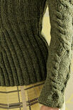 Lana Grossa RIPPENPULLI MIT ZOPFÄRMEL Merino Air