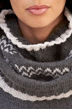 Lana Grossa LOOP MIT JACQUARDBORDÜREN Pashmina