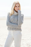 Lana Grossa PATENT-PULLI MIT ZOPFMUSTER AM Superbaby Fine