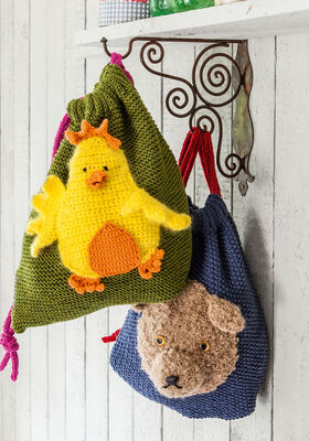 TURNBEUTEL MIT HUHN Bingo Melange/Bingo/Silkhair von Lana Grossa