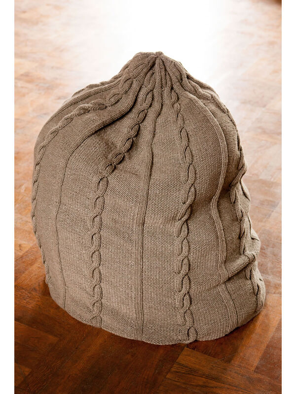 Lana Grossa SITZSACK MIT ZOPF- UND RIPPENSTREIFEN Mille II