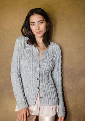 JACKE IM ZOPF- UND RIPPENMUSTER Alta Moda Cashmere 16 von Lana Grossa