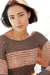 Lana Grossa PULLI IM RIPPENLOCHMUSTER Linarte/About Berlin Sparkly