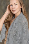 Lana Grossa DREIECKSTUCH MIT KRAUS RECHTS UND AJOUR Lace Seta Mulberry