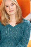 Lana Grossa RAGLANPULLI IM LOCHMUSTER Alta Moda Alpaca