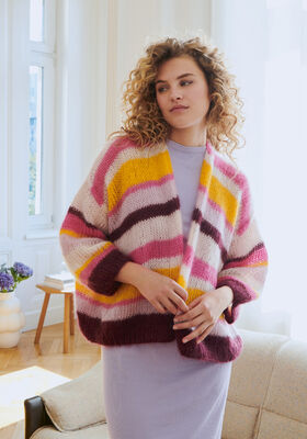 STREIFEN-CARDIGAN Silkhair von Lana Grossa