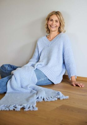SCHAL IN SCHLAUCHSTRICKEREI Cool Merino Big von Lana Grossa
