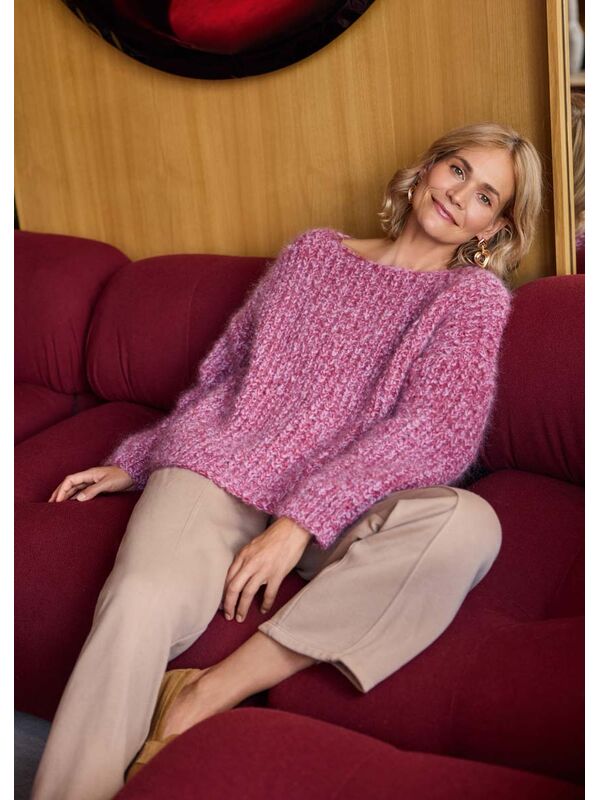Lana Grossa PULLOVER IM HALBPATENTMUSTER Mohair Moda