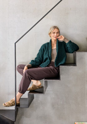 CARDIGAN MIT SCHALKRAGEN Caramella von Lana Grossa