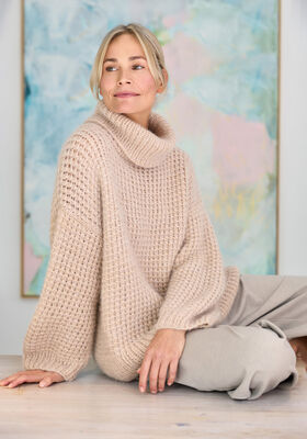 ROLLKRAGENPULLI Nebbia & Silkhair von Lana Grossa