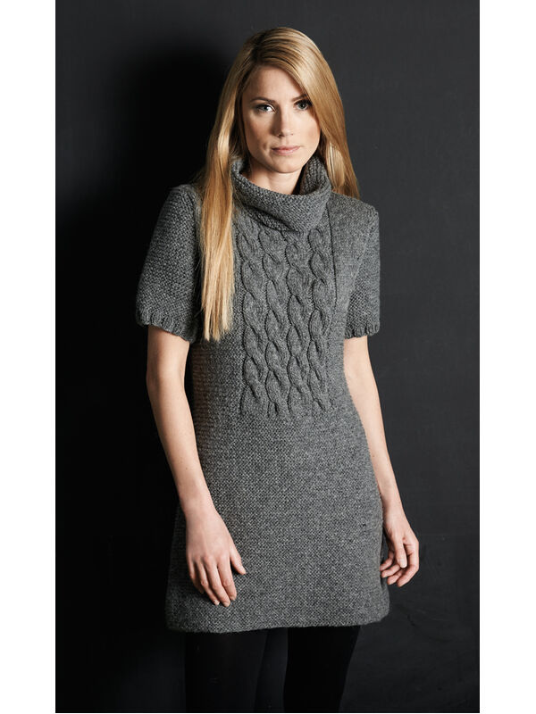 Lana Grossa KLEID MIT ZOPFEINSATZ Alta Moda Alpaca