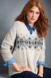 Lana Grossa KIMONOPULLI MIT EINSTRICKMUSTER Alpaca 400