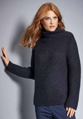 PULLI KRAUS RECHTS MIT STEHKRAGEN Alta Moda Cashmere 16 von Lana Grossa