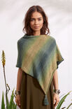 Lana Grossa PONCHO MIT QUASTEN  Summer Lace Degradé