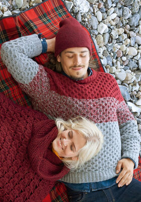 HERRENPULLI IM WABENMUSTER Cashmere 16 Fine von Lana Grossa