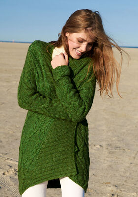 LONGJACKE IM ZOPFMUSTER MIT SCHALKRAGEN Brigitte No. 2 von Lana Grossa